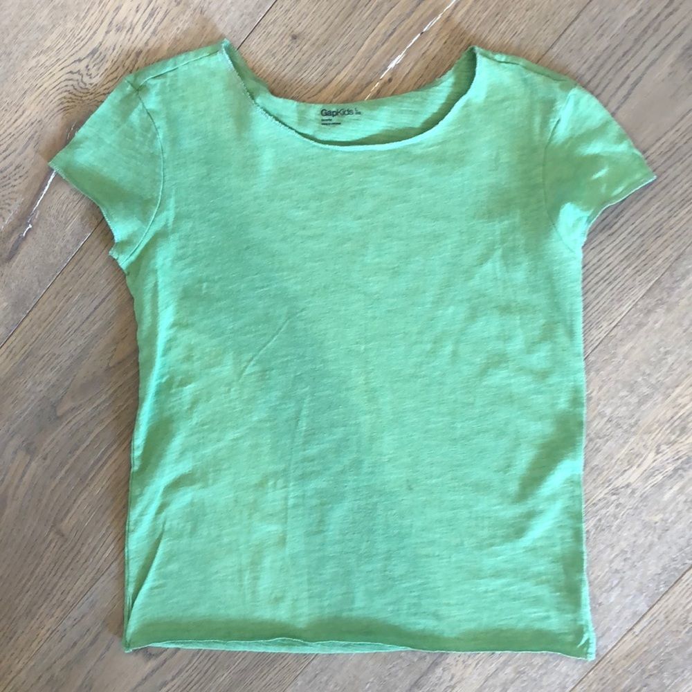 Gap Kids Favorite Basic Green Short Sleeved Tee, Girls 10
